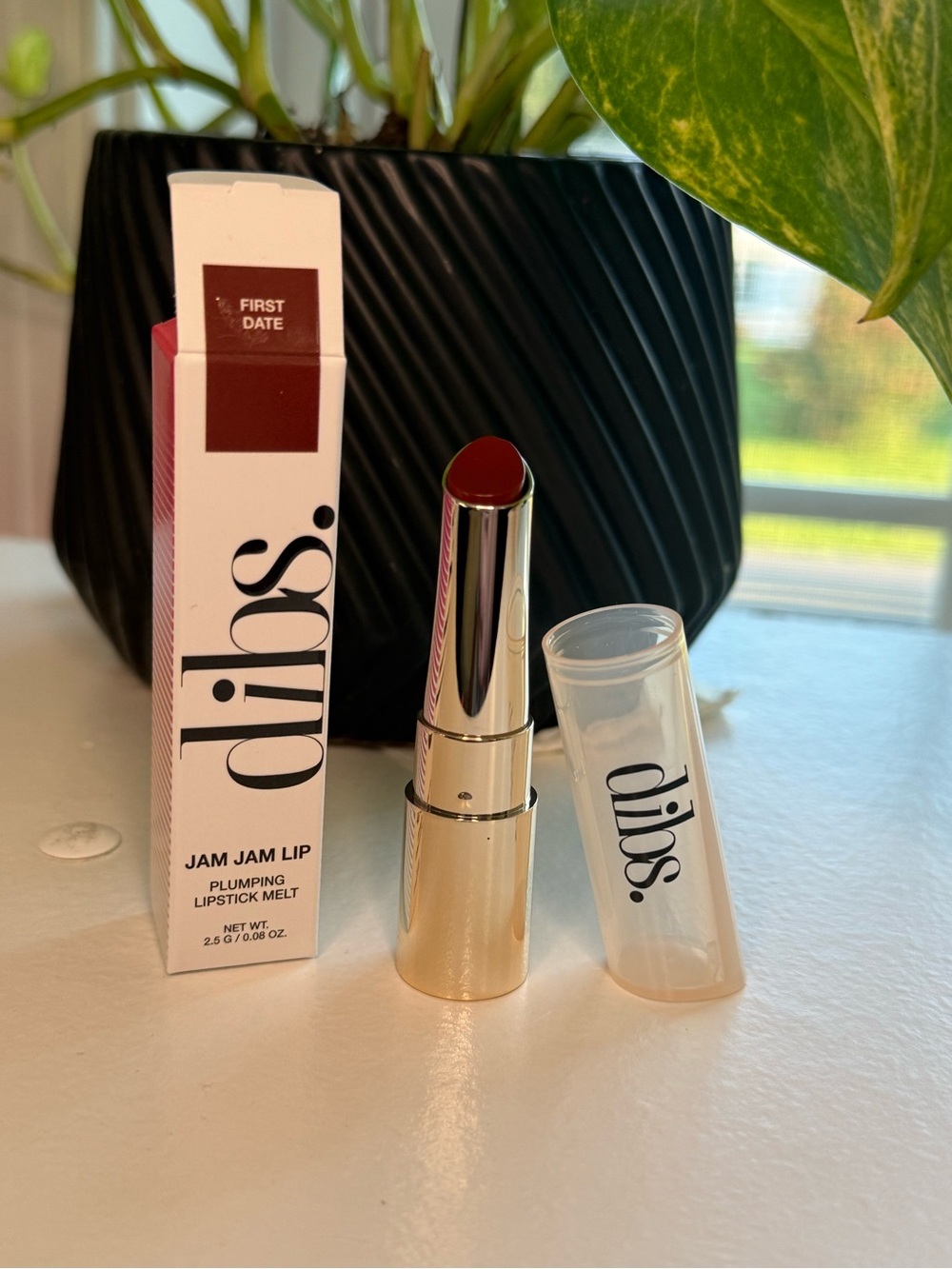 Jam Jam Lip Plumping Lipstick Melt — First Date (Deep Berry)